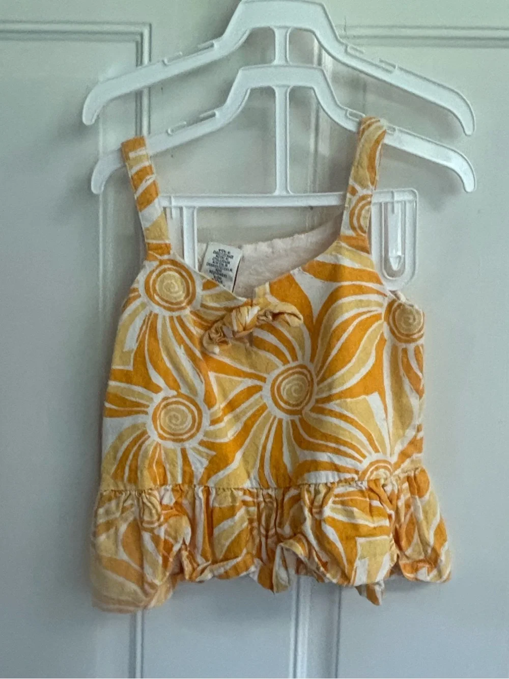 4 (XS) Max Studio yellow/white sunflower tank  top/wide leg pants/Purse.  In EUC